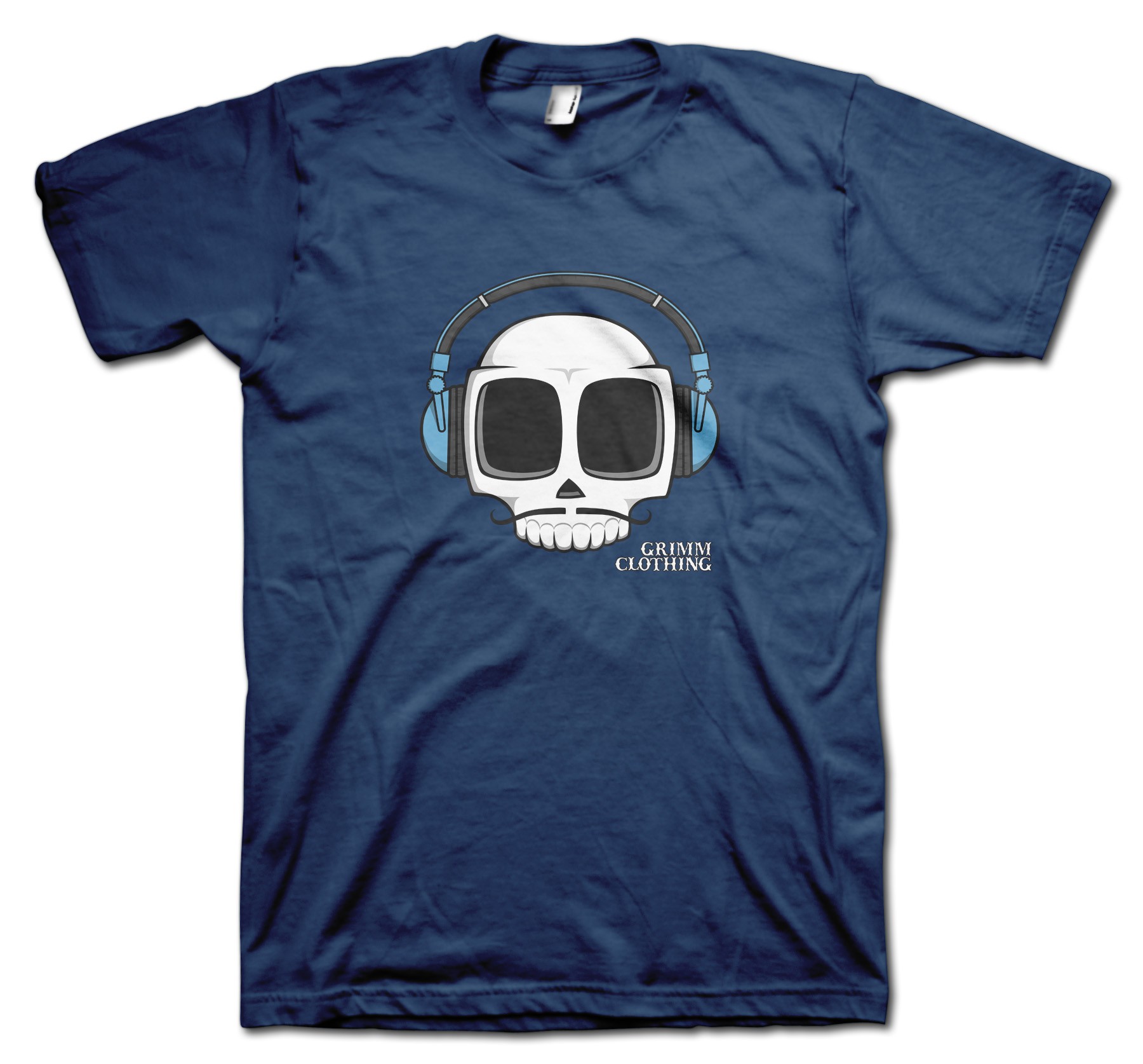 Headphones Carlos Moustache T-Shirt by Grimm Clothing